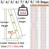 150 cm Angled Wooden Bunk Bed Ladder, 6 Steps, White view 4