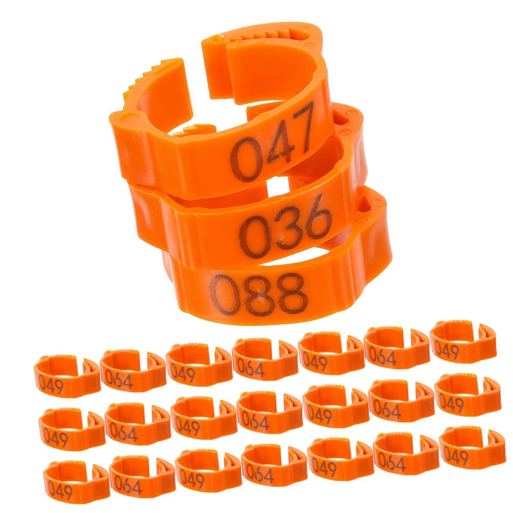 BUGUUYO Chicken Identification Leg Bands, 100 Pieces, Decorative Poultry Bands Made of Safe Plastic