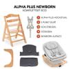 hauck Alpha+ Highchair Newborn Set with Eco Bouncer - Natural view 2