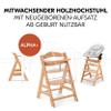hauck Alpha+ Highchair Newborn Set with Eco Bouncer - Natural view 3