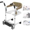 Steel Transport Wheelchair, Multifunctional Portable 3-in-1 Patient Lift for Seniors and People with Disabilities, 150 kg Capacity view 1