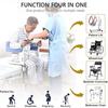 Steel Transport Wheelchair, Multifunctional Portable 3-in-1 Patient Lift for Seniors and People with Disabilities, 150 kg Capacity view 3