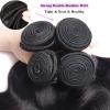 Human Hair Bundles, Loose Deep Wave with Closure, Brazilian Virgin Hair Extensions, Free-Part Lace Closure, Natural Color view 4