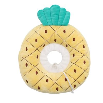 Fuhjythy Adjustable Cat Recovery Collar, Soft Cone Collar for Cats, Pineapple, Small