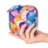 Zipper Menstrual Product Pouch, Colorful Marble Pattern view 4