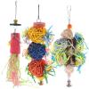 BESPORTBLE 3-Piece Hanging Foraging and Chew Toys for Parrots and Birds view 1