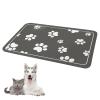 Absorbent Dog Bowl Mat 30 x 50 cm, Dark Gray view 1