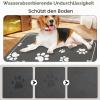 Absorbent Dog Bowl Mat 30 x 50 cm, Dark Gray view 4