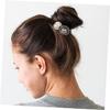 Sparkling Black Rhinestone Hair Ties for Women and Girls view 4