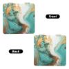 WXWJSHMGC Compact Makeup Mirror with Turquoise-Gold Marble Print, 1x/2x Magnification view 2