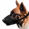 LATRAT Dog Muzzle, Adjustable Nylon Muzzle, Soft Buckle, Breathable Mesh, Prevents Eating, Biting, and Barking, Black, Size 2XL view 1