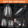 BUTBU Almond Nail Tips, 600 Pieces, Soft Gel Tips view 3