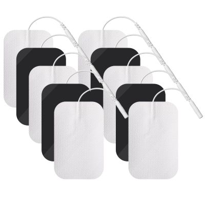 10 TENS Electrode Pads, 6 x 9 cm, Self-Adhesive Replacement Pads
