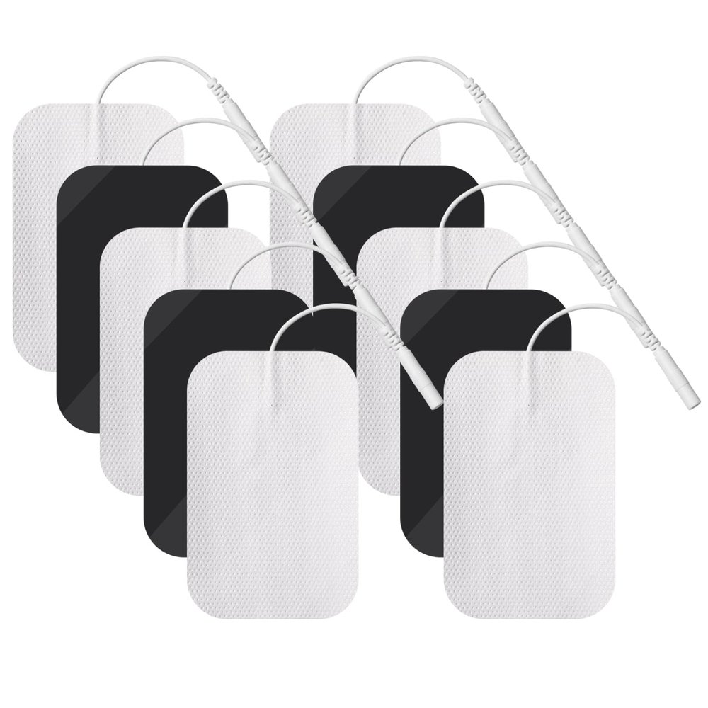10 TENS Electrode Pads, 6 x 9 cm, Self-Adhesive Replacement Pads