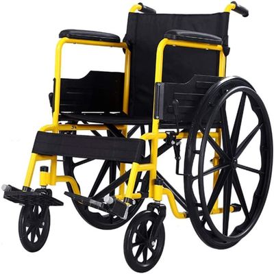 Folding Transport Wheelchair with Full Arms and Swing-Away Footrests