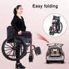 Folding Transport Wheelchair with Full Arms and Swing-Away Footrests view 2