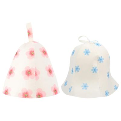 AHIOJEGX Sauna Hats, 2-Pack Felt Sauna Caps, Breathable Reusable Sauna Hats