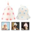 AHIOJEGX Sauna Hats, 2-Pack Felt Sauna Caps, Breathable Reusable Sauna Hats view 2