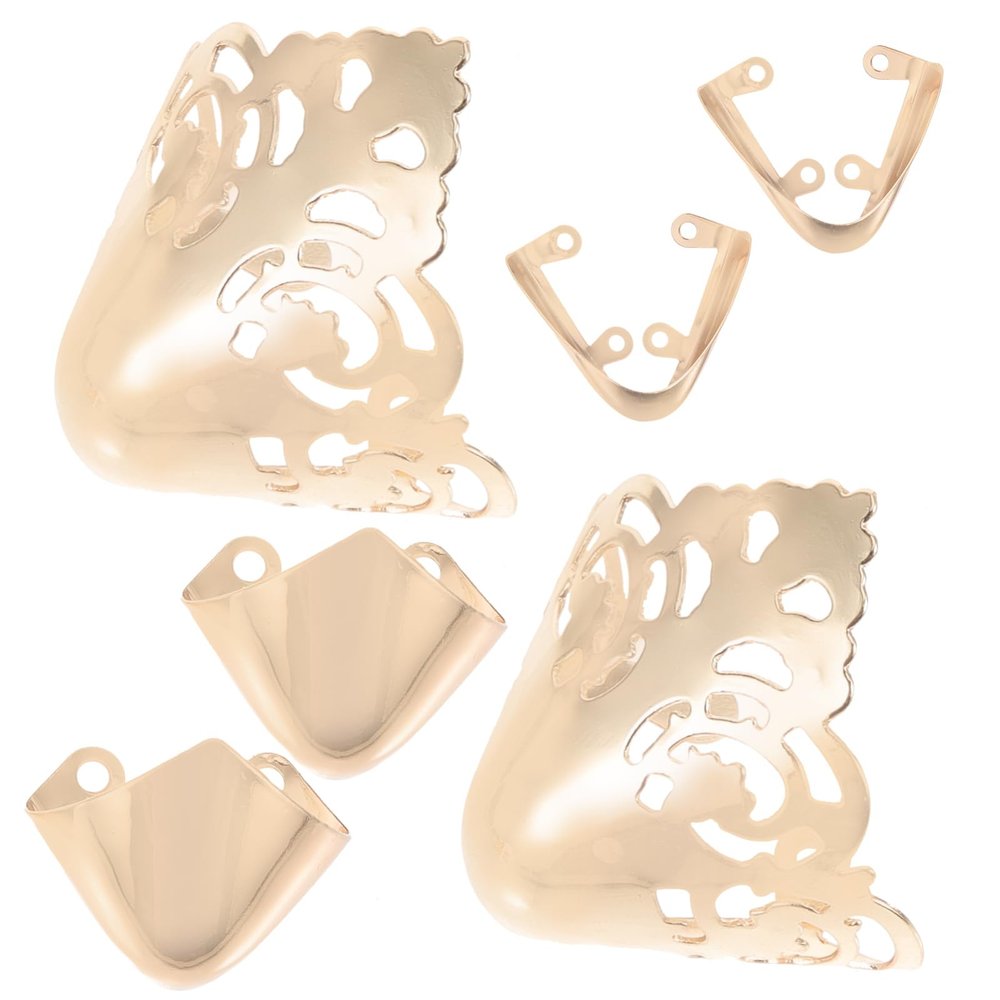 2 Pairs of Toe Caps for High Heels, Gold Iron Shoe Toe Protectors