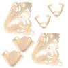 2 Pairs of Toe Caps for High Heels, Gold Iron Shoe Toe Protectors view 1