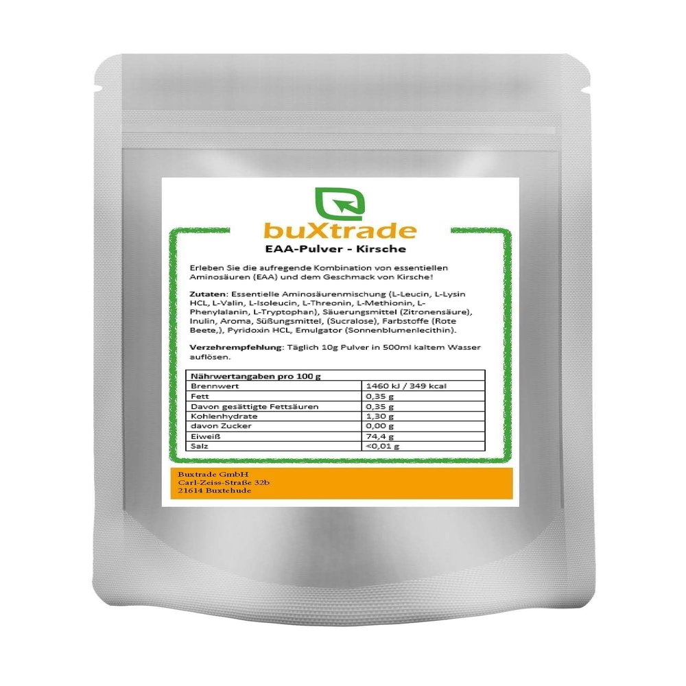 10 kg EAA with Cherry Flavor | Amino Acids | High-Dose | Dietary Supplement | Cherry | Buxtrade