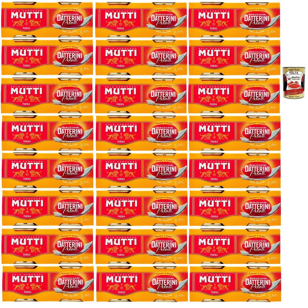 Italian Gourmet Peeled Datterini Cherry Tomatoes, 48 x 220 g