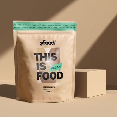 yfood Vegan Choco Powdered Drink Meal, 12 Meals, 400 kcal