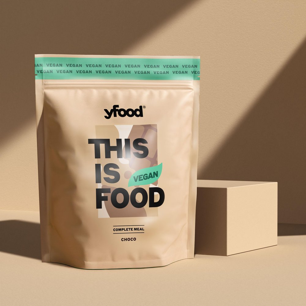 yfood Vegan Choco Powdered Drink Meal, 12 Meals, 400 kcal