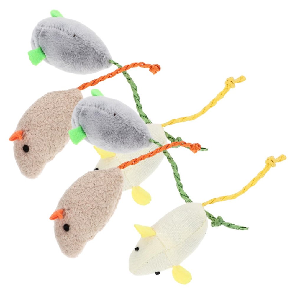 BESPORTBLE 6-Piece Plush Mouse Cat Toy