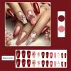 Press-On Artificial Fingernails, Medium Length, Glossy Acrylic Nails, 24 Pieces view 2