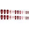 Press-On Artificial Fingernails, Medium Length, Glossy Acrylic Nails, 24 Pieces view 4