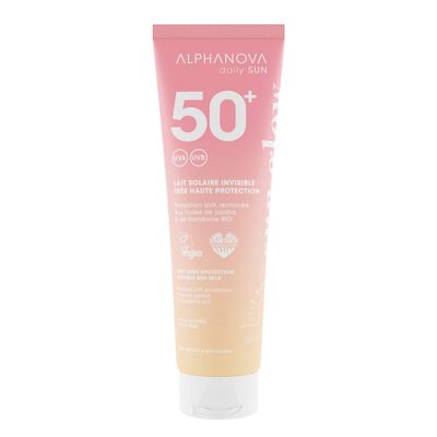 ALPHANOVA Daily Sun Sunscreen Lotion SPF 50+, Invisible, Face & Body, Enhanced UVA Protection, 150 ml