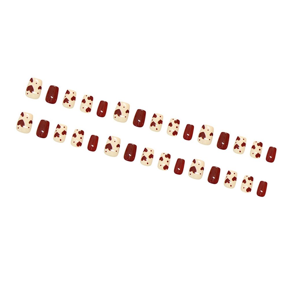 Valentine Square Press-On Artificial Nails
