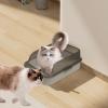 Open Leak-Proof Cat Litter Box, 39 × 28 × 14.5 cm view 4