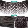 YANG11FAN Human Hair Bundles, Loose Body Wave, 8/40 Inches, 1/3/4 Bundles, Brazilian Remy Hair Extensions for Black Women (1 Piece, 16 Inches) view 3