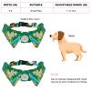 Dog Collar with Bow and Bell, Parrot and White-Flower Pattern, Adjustable Lapel Design, 2-Pack view 3