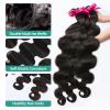 YANG11FAN Brazilian Body Wave Remy Human Hair Bundles, Double-Drawn Extensions for Women (36 38 40) view 2