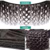 YANG11FAN Brazilian Body Wave Remy Human Hair Bundles, Double-Drawn Extensions for Women (36 38 40) view 3