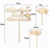 Gleevio Congratulations Graduation Cake Toppers, Wooden, 3-Piece Set view 2