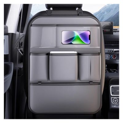 Car Seat Organizer for Mercedes-Benz Clase SL (R230) SL500, Waterproof Backseat Organizer with Tablet Storage, Gray, One Storage