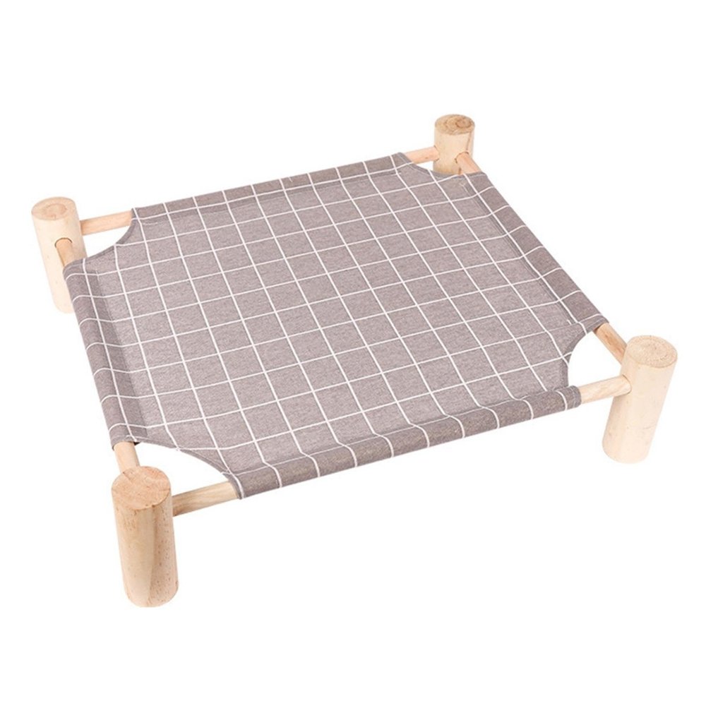 Cat Bed, Cool Summer Pet Bed, Wooden Cat Hammock, 53 x 48 cm, for Cats, Dogs, Rabbits, Kittens and Small Pets
