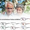 Photochromic Progressive Multifocal Reading Glasses with Blue-Light Filter, TR90, Blue/Red, +1.5 view 2