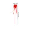 MAGICLULU 10-Piece Heart-Shaped Foam Picks with Glitter, Romantic Valentine's Day Decorations with Elegant Red Bows view 2