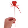 MAGICLULU 10-Piece Heart-Shaped Foam Picks with Glitter, Romantic Valentine's Day Decorations with Elegant Red Bows view 3