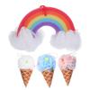 GOOHOCHY Ice Cream Shower Sponges, Soft PE Sponges, 4-Pack, Ice Cream Cone Shape view 1