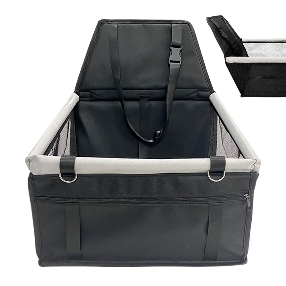 Breathable Waterproof Pet Car Seat for Small Dogs with Removable Washable Cushion