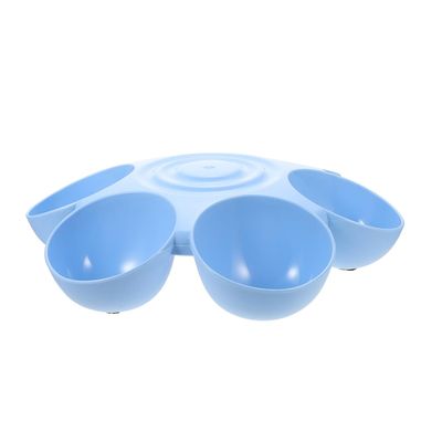 HYTROVE Flower-Shaped ABS Pet Bowl with Six Compartments