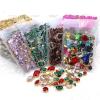 LYHYDMA Rhinestone Mix, Mixed Sizes and Shapes, Cup Chain Trim, Crystal Stones, Gold Claw Settings, Glass Rhinestones for Sewing and Clothing Accessories (Crystal Violet) view 3
