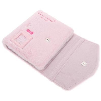 Pink Plush Photo Album, 3-Inch, for Baby Photos and Movie Tickets