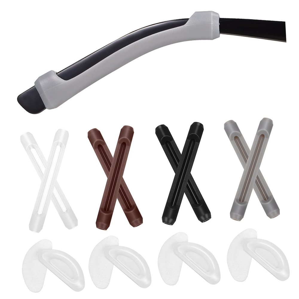 24 Pairs Self-Adhesive D-Shaped Silicone Eyeglass Nose Pads